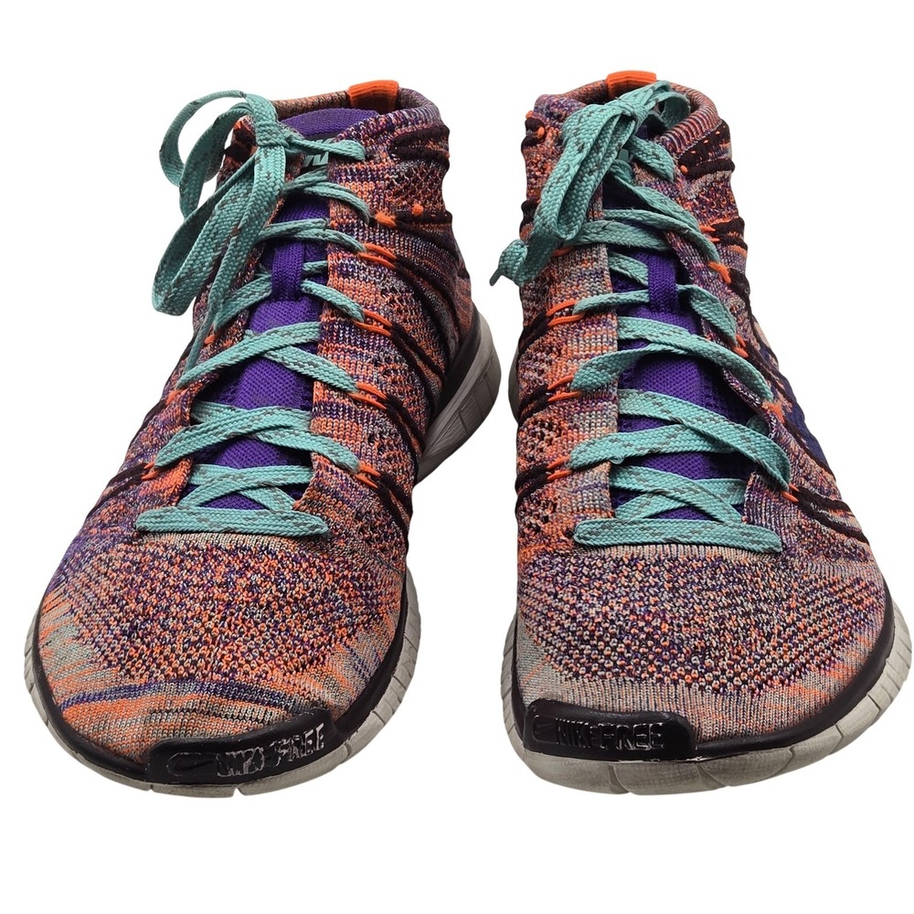 Nike Free Flyknit Chukka Shoes Womens Size 8 Multicolor 639699-801 Sneakers
